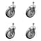 Service Caster 5 Inch SS Thermoplastic Rubber Wheel Swivel 1/2 Inch Threaded Stem Caster Set SCC SCC-SSTS20S514-TPRB-121315-4 - alternate 1